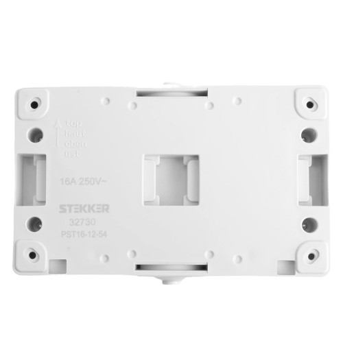 Розетка 2-местная с крышкой с/з STEKKER PST16-22-54, пластик АВS, 250В, 16А, IP54, белый/серый Розетка 2-местная с крышкой с/з STEKKER PST16-22-54, пластик АВS, 250В, 16А, IP54, белый/серый