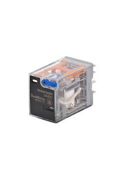 Реле 10A 2CO 24VDC тест кнопка LED