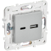 SKANDY Розетка USB A+C 3,1А SK-R14S серебряный IEK