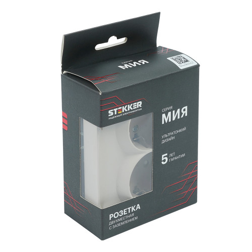 Розетка 2-местная с защитной шторкой (механизм), STEKKER, б/з, 250В, 16А, серия Мия, RST16-3109-01, белая магнолия Розетка 2-местная с защитной шторкой (механизм), STEKKER, б/з, 250В, 16А, серия Мия, RST16-3109-01, белая магнолия