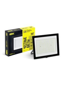 Прожектор СДО 06-150 светодиодный черный IP65 6500 K IEK