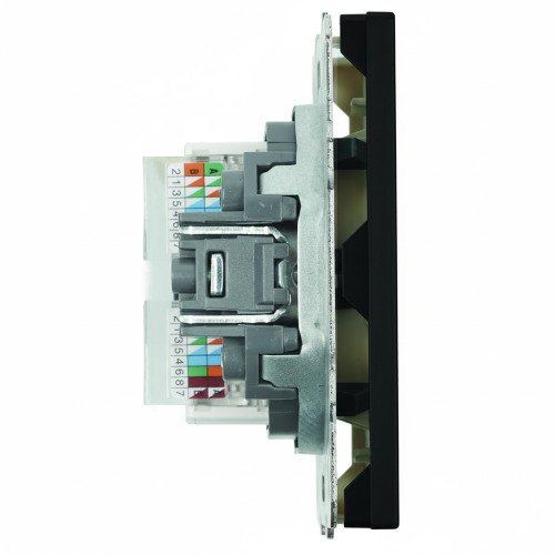 Розетка компьютерная 2-местная RJ-45 (механизм), STEKKER, серия Эмили, RST00-5111-05, черный уголь, soft touch Розетка компьютерная 2-местная RJ-45 (механизм), STEKKER, серия Эмили, RST00-5111-05, черный уголь, soft touch