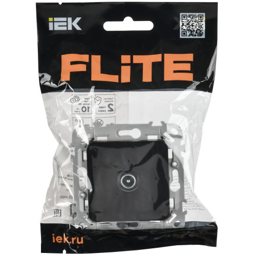 FLITE Розетка TV экранированная проходная тип M РТВм-1-1-2-ФлЧ черный IEK FLITE Розетка TV экранированная проходная тип M РТВм-1-1-2-ФлЧ черный IEK
