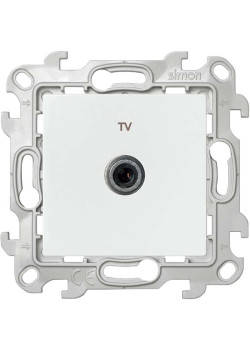 Розетка телевизионная одиночная TV СП Simon 24 IP20 механизм бел. Simon 2450477-030