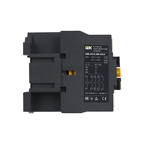 Контактор КМИ-22510 25А 24В/АС3 1NO IEK Контактор КМИ-22510 25А 24В/АС3 1NO IEK