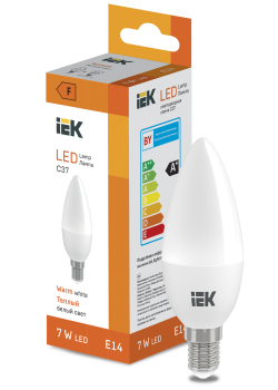 LED Candle C37 600lm 3000K E14 IEK