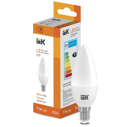 LED Candle C37 600lm 3000K E14 IEK