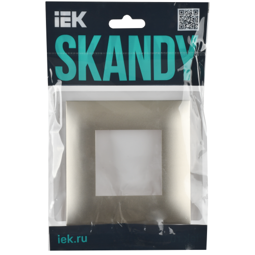 SKANDY Рамка 1-местная SK-F01Sh шампань IEK