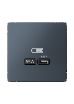 ARTGALLERY USB РОЗЕТКА тип-С 65Вт высокоскор.заряд. QC, PD, механизм, ГРИФЕЛЬ
