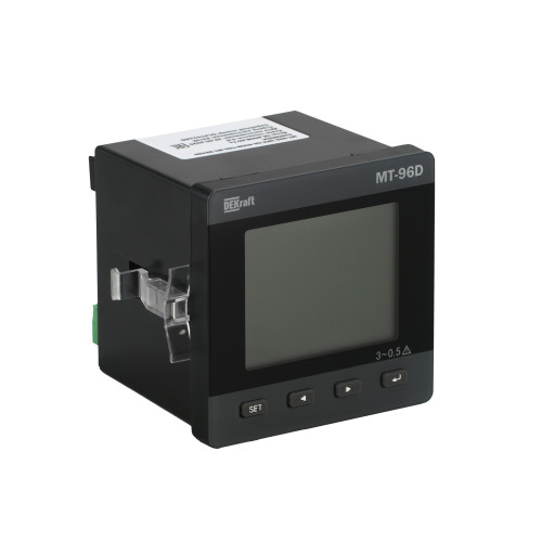 Мультиметр 96х96мм трехфазный, вход 100В 1А, THD+multi-tariff, RS485, МТ-96D