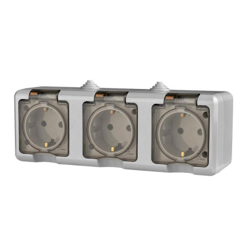 Розетка 3-м ОП Dita 16А IP54 250В с заземл. с прозр. крышкой сер.TOKOV ELECTRIC TKL-DT-R3Z-C06T-IP54 Розетка 3-м ОП Dita 16А IP54 250В с заземл. с прозр. крышкой сер.TOKOV ELECTRIC TKL-DT-R3Z-C06T-IP54