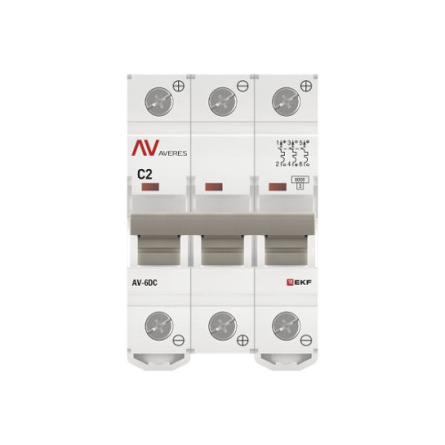 AV-6 DC 3P 2A (C) 6kA EKF AVERES AV-6 DC 3P 2A (C) 6kA EKF AVERES