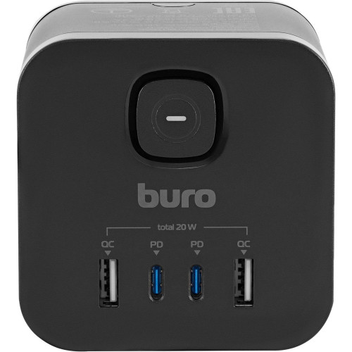 Сетевой разветвитель Buro BU-PW3UC-Plus-B (3 розетки) черный (пакет ПЭ) Сетевой разветвитель Buro BU-PW3UC-Plus-B (3 розетки) черный (пакет ПЭ)