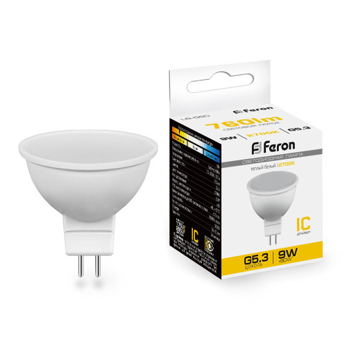 Лампа светодиодная Feron LB-560 MR16 G5.3 9W 175-265V 2700K
