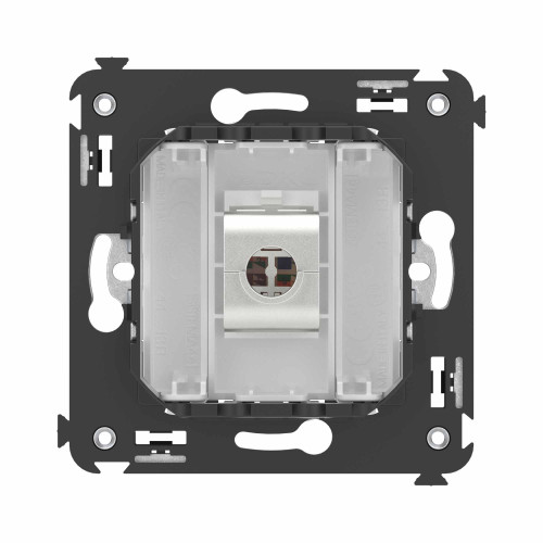 Компьютерная розетка RJ-45 без шторки в стену, кат.6 одинарная экранированная, Avanti, белое облако