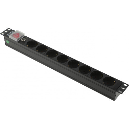 Блок распределения питания Lanmaster TWT-PDU19-10A8P гор.размещ. 8xSchuko базовые 10A