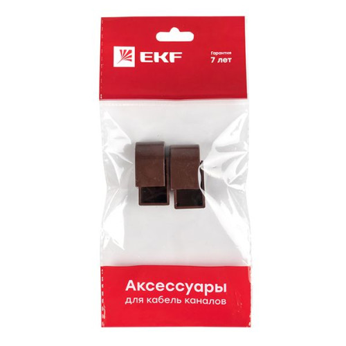 Заглушка (16x16) (4 шт) темн. дерево EKF-Plast