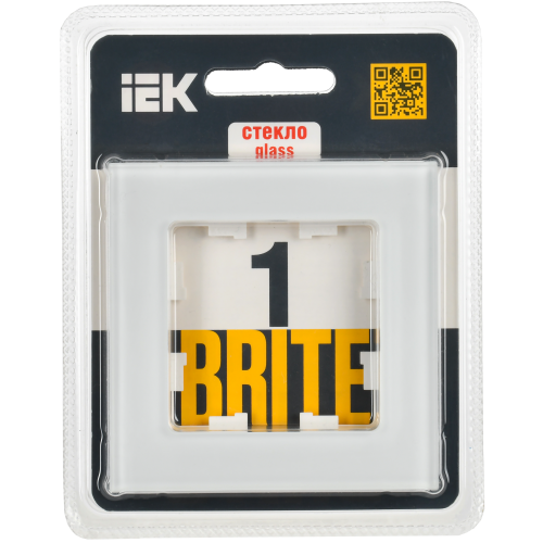 BRITE Рамка 1-местная РУ-1-2-Бр стекло белый матовый IEK BRITE Рамка 1-местная РУ-1-2-Бр стекло белый матовый IEK