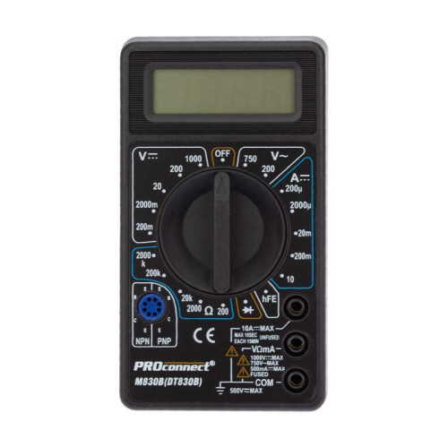 Мультиметр портативный M830B (DT830B) PROCONNECT 13-3011 Мультиметр портативный M830B (DT830B) PROCONNECT 13-3011