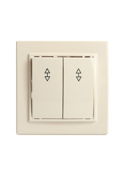 Переключатель 2-клавишный STEKKER  PSW10-9008-02, 250В, 10А, серия Эрна, слоновая кость