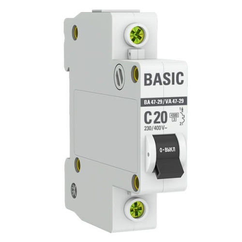 Авт. выкл. ВА 47-29 1P 20А (C) 4,5кА BASIC