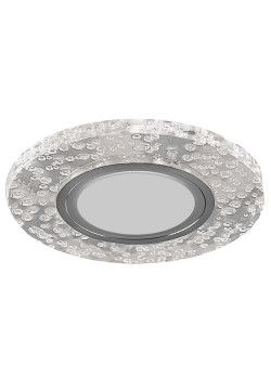 Светильник встраиваемый с белой LED подсветкой Feron CD953 потолочный MR16 G5.3, прозрачный