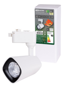 Светильник трековый однофазный LED TRL-02-025-WW 25 Вт, 24°, 3000 К, 90 Ra, белый, TDM