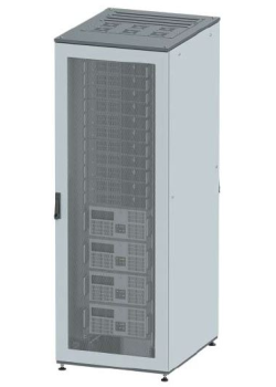 Шкаф разобранный напольный 19'' IT-CQE 42U 600х2000х600, двери перф/перф, RAL7011/7035