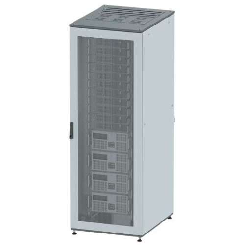 Шкаф разобранный напольный 19'' IT-CQE 42U 600х2000х600, двери перф/перф, RAL7011/7035