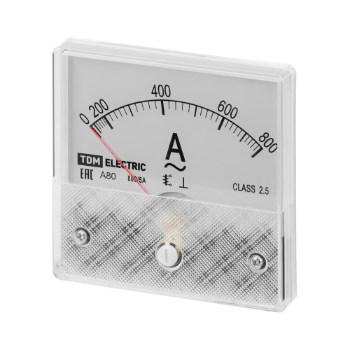Амперметр А80Н 800А/5А-2,5, трансформаторного включения, (без поверки), TDM