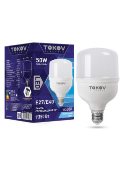 Лампа светодиодная 50Вт HP 6500К Е40/Е27 176-264В TOKOV ELECTRIC TKE-HP-E40/E27-50-6.5K
