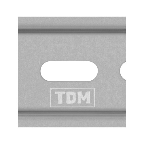 DIN-рейка (30 см) 0,8 мм оцинкованная инд. штрихкод TDM DIN-рейка (30 см) 0,8 мм оцинкованная инд. штрихкод TDM