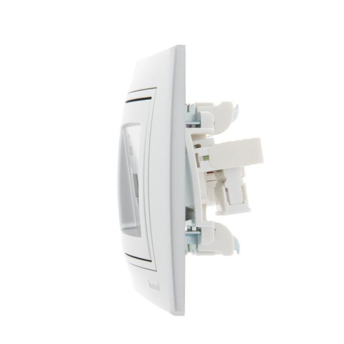 Розетка компьютерная + телефонная 2-м СП Mira RJ45 + RJ11 сер. метал. LEZARD 701-1010-143 Розетка компьютерная + телефонная 2-м СП Mira RJ45 + RJ11 сер. метал. LEZARD 701-1010-143