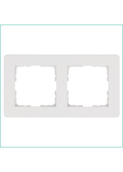 Рамка 2-м G-Flex бел. глянцевый Jasmart G1102W