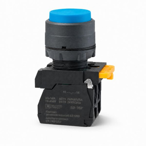 Кнопка выпирающая SB-25 без фиксации 1NO синяя IP65