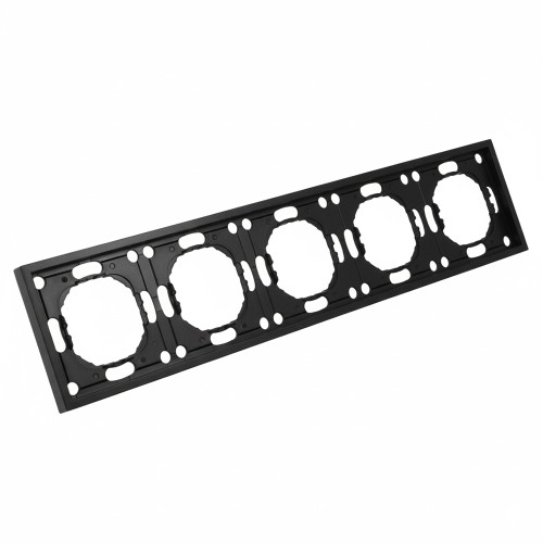 Рамка STEKKER, PFR00-5005-05 5-местная, серия Эмили, черный уголь, soft touch Рамка STEKKER, PFR00-5005-05 5-местная, серия Эмили, черный уголь, soft touch