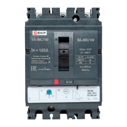 ВА-99C 100/100А 3P 35кА с термомагнитным расцепителем EKF