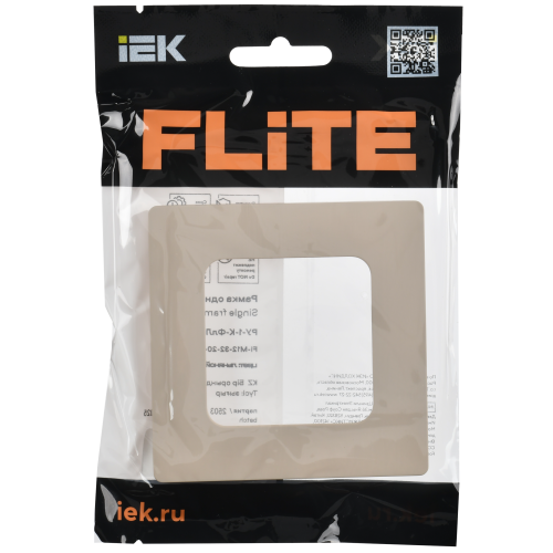 FLITE Рамка 1-местная РУ-1-К-ФлЛ льняной IEK FLITE Рамка 1-местная РУ-1-К-ФлЛ льняной IEK