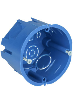 Коробка установочная С3 d68x45 для твердых стен (с саморезами) IEK UKT10-068-045-000-A-N-UO