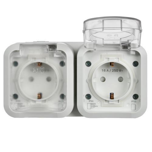 TORS Розетка 2-местная горизонтальная 16А IP55 TS322 белый IEK TORS Розетка 2-местная горизонтальная 16А IP55 TS322 белый IEK