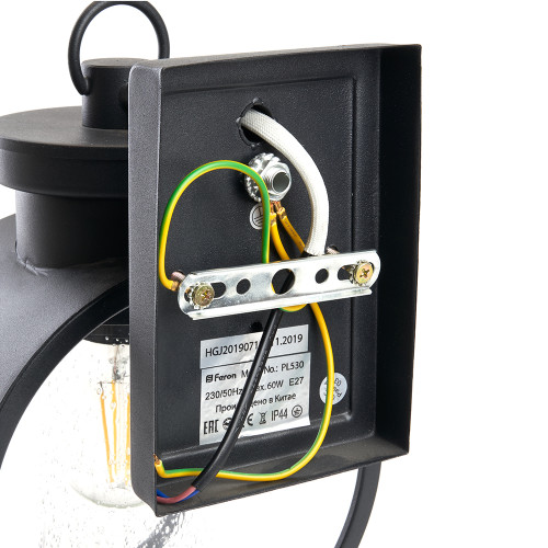Светильник садово-парковый Feron PL530 на стену вниз 60W E27 230V, черный Светильник садово-парковый Feron PL530 на стену вниз 60W E27 230V, черный