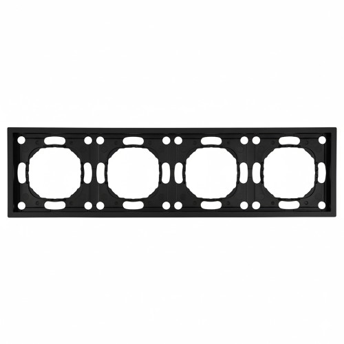Рамка STEKKER, PFR00-5004-05 4-местная, серия Эмили, черный уголь, soft touch