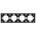 Рамка STEKKER, PFR00-5004-05 4-местная, серия Эмили, черный уголь, soft touch