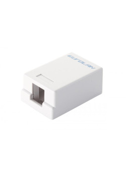 Коробка настенная 1-порт. бел. Eurolan 12B-00-01WT