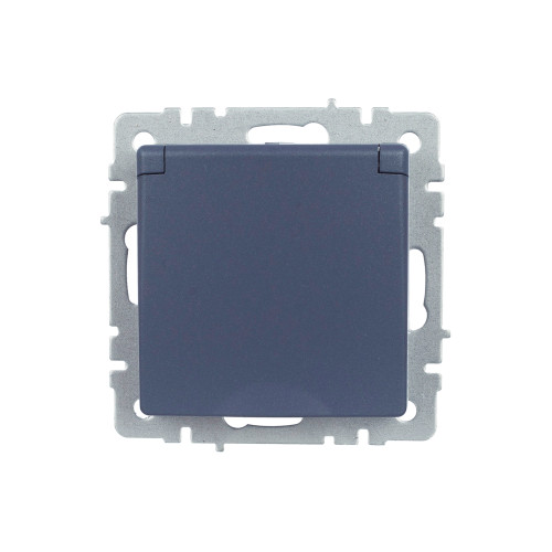 BRITE Розетка 1-местная с заземлением с защитными шторками и крышкой 16А IP44 РСбш10-3-44-БрМ маренго IEK BRITE Розетка 1-местная с заземлением с защитными шторками и крышкой 16А IP44 РСбш10-3-44-БрМ маренго IEK