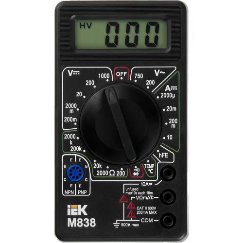Мультиметр цифровой UNIVERSAL M838 IEK Мультиметр цифровой UNIVERSAL M838 IEK