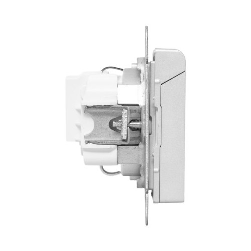 Механизм роз., 16А, IP44, с.з., с.ш., c крышкой, алюм. Эпика EKF