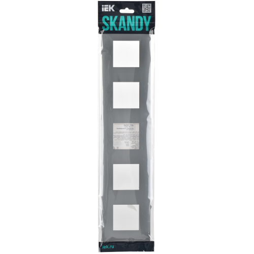SKANDY Рамка 5-местная SK-F05Gr серый IEK