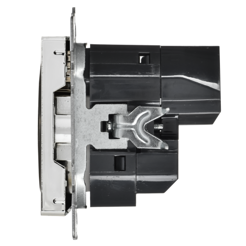 BRITE Розетка 1-местная с заземлением с защитными шторками 16А с USB A+A 5В 2,1А РЮш10-1-БрГН металл хром/никель IEK BRITE Розетка 1-местная с заземлением с защитными шторками 16А с USB A+A 5В 2,1А РЮш10-1-БрГН металл хром/никель IEK