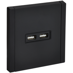 FORTE&PIANO Розетка USB A+A 3,1А FP149M металл черный IEK